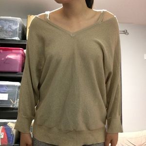 NEW M&Co Tan Long Sleeve Top Size 22